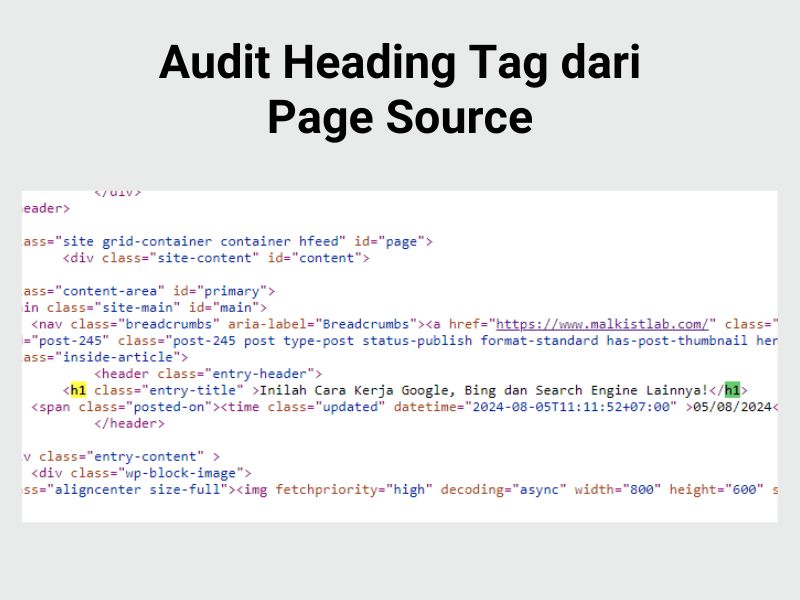 Audit Heading Tag Dari Page Source
