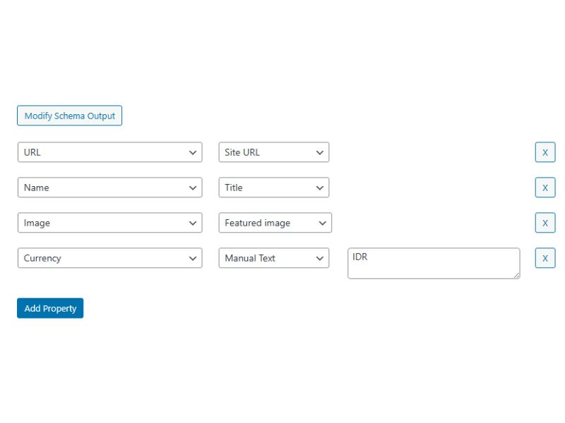 Property schema markup